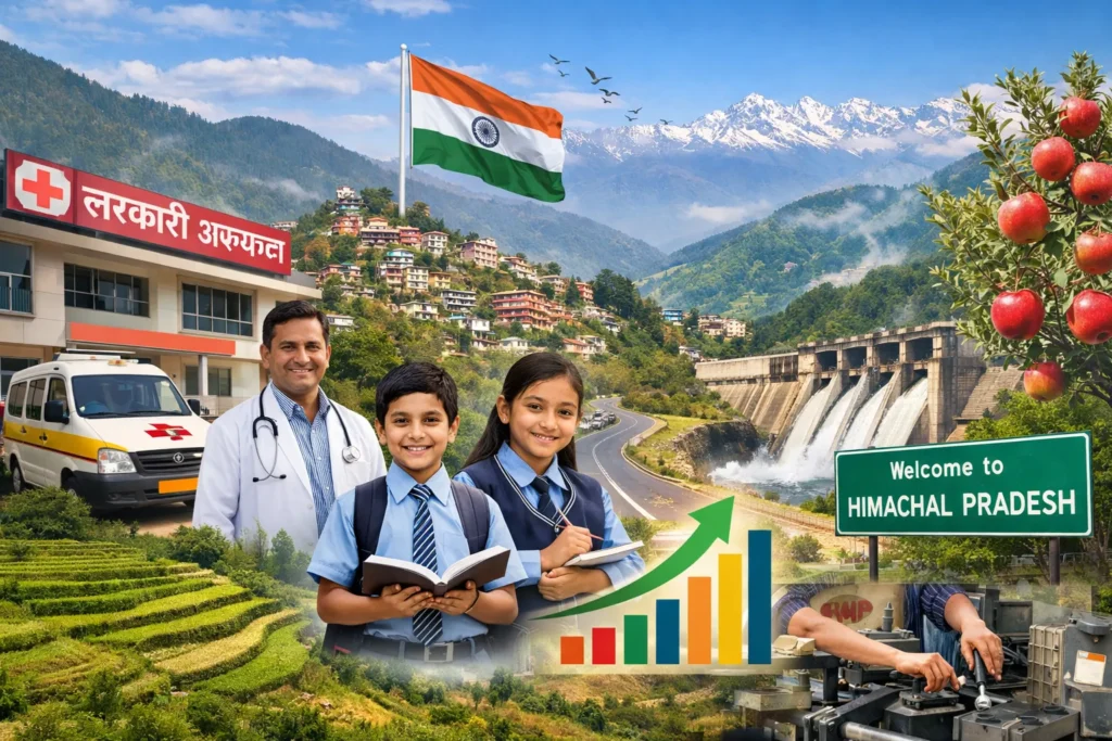 रैंकिंग रिपोर्ट में हिमाचल का प्रदर्शन मजबूत, कई क्षेत्रों में बेहतर स्थान हासिल हिमाचल प्रदेश की रैंकिंग रिपोर्ट दर्शाते हुए शिक्षा, स्वास्थ्य सेवाओं, बुनियादी ढांचे और पहाड़ी पृष्ठभूमि के साथ राज्य के समग्र विकास को दिखाती तस्वीर