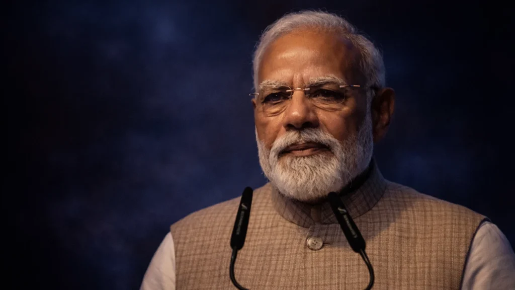 एलपीजी गैस आपूर्ति पर बयान देते प्रधानमंत्री नरेंद्र मोदी